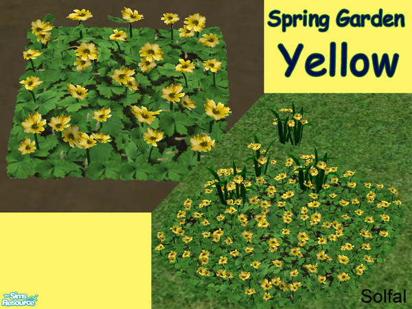 Sims 2 — Spring Garden Yellow by solfal — New colours for my Swedish flowers. Workes like Maxis flowers. Use them
