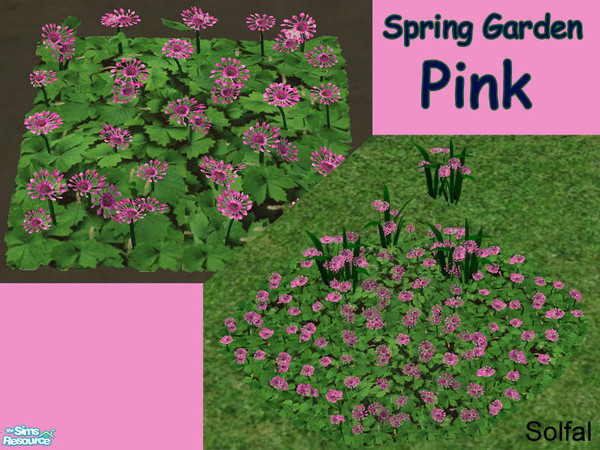 Sims 2 — Spring Garden Pink by solfal — New colours for my Swedish flowers. Workes like Maxis flowers. Use them together