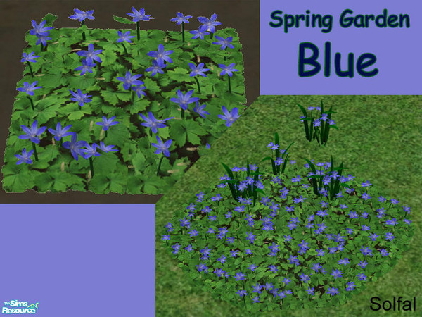 Sims 2 — Spring Garden Blue by solfal — New colours for my Swedish flowers. Workes like Maxis flowers. Use them together