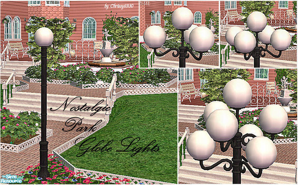 Sims 2 — Nostalgic Park Globe Lights by chrissy6930 — Nostalgic Park Globe Lights. Background is Pinecat's 'Victoria