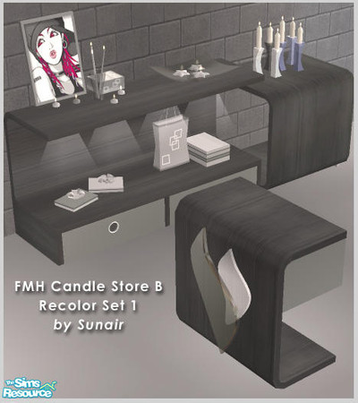 Sims 2 — FMH Candle Store B - Recolor set 1 by Sunair — FMH Candle Store B - Recolor set 1 (black)