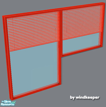 Sims 2 — HM 2-tile blinds3 by Windkeeper — Will fit Helios Maxis windows by me and also matching windows that come with