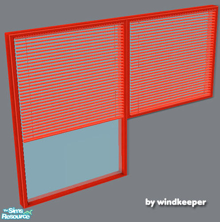 Sims 2 — HM 2-tile blinds 2 by Windkeeper — Will fit Helios Maxis windows by me and also matching windows that come with