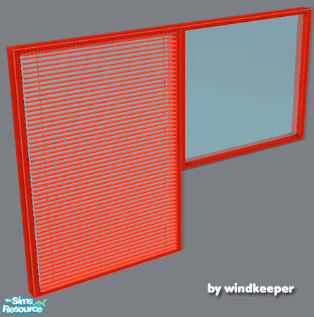Sims 2 — HM 2-tile blinds 1 by Windkeeper — Will fit Helios Maxis windows by me and also matching windows that come with
