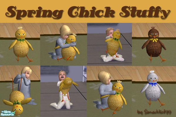 Sims 2 — Spring Chick Stuffy by Simaddict99 — Give your Sim children a wonderful Easter surprise with this adorable