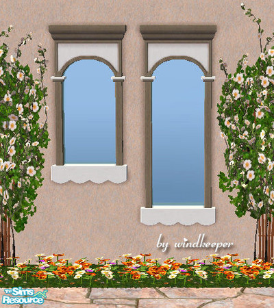Sims 2 — Storybook window - aged wood by Windkeeper — Recolor of OFB Storybook style window. Will also work for Storybook