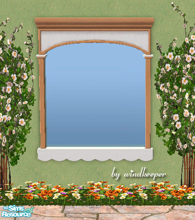 Sims 2 — Storybook 2-tile window - light wood by Windkeeper — Recolor of OFB Storybook 2-tile window. Will also work for