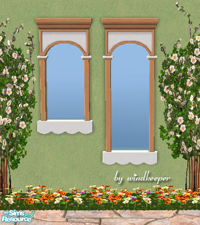 Sims 2 — Storybook window - light wood by Windkeeper — Recolor of OFB Storybook style window. Will also work for