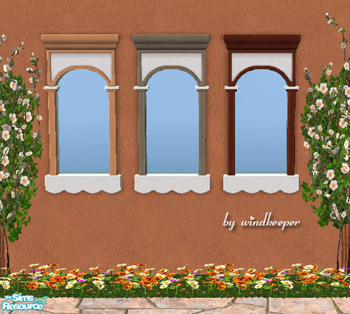 Sims 2 — Storybook window - clear glass by Windkeeper — Recolor of OFB Storybook window glass. Will work for all