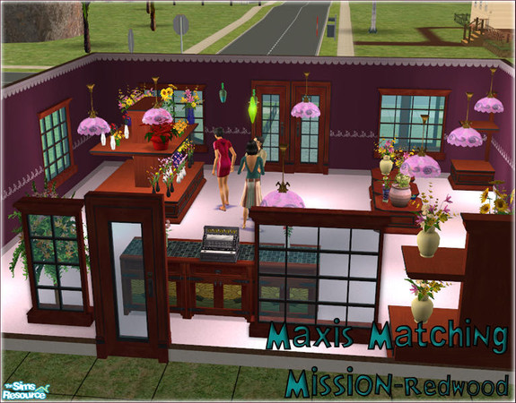 Sims 2 — Matching Mission Objects-Redwood by sww — This set matches the new lightwood mission objects maxis gave us. You