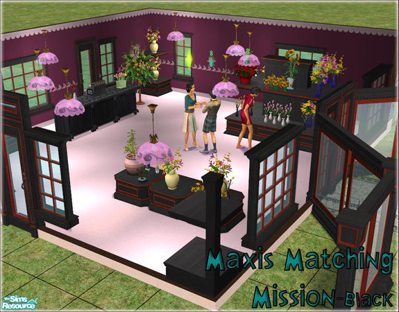 Sims 2 — Matching Mission Objects-Black by sww — This set matches the new Black mission objects maxis gave us. You need