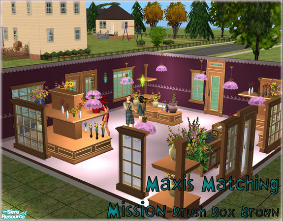 Sims 2 — Matching Mission Objects-Brown by sww — This set matches the new brown mission objects maxis gave us. You need
