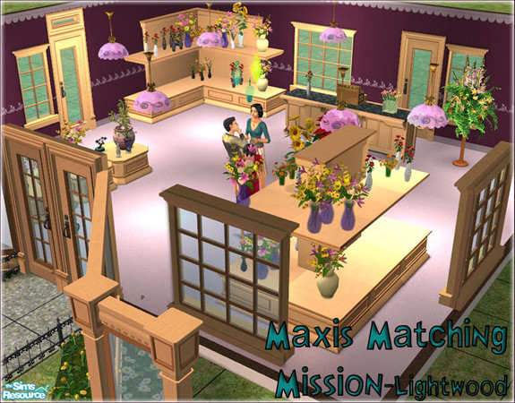 Sims 2 — Matching Mission Objects-Lightwood by sww — This set matches the new lightwood mission objects maxis gave us.