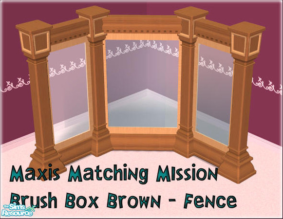 Sims 2 — Mission-Brown-Fence by sww — open for business required. This object will show up as a completly new object