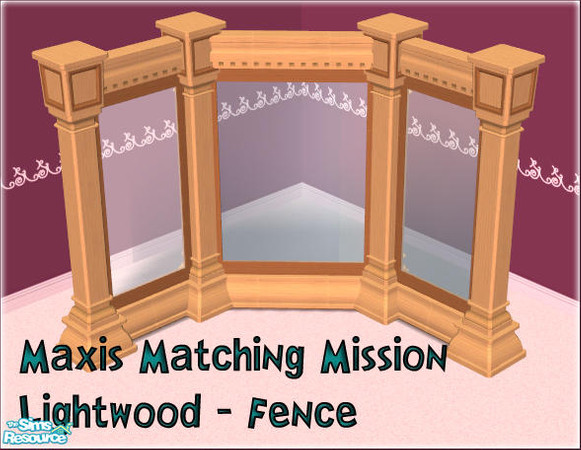 Sims 2 — Mission-Lightwood-Fence by sww — open for business required. This object will show up as a completly new object