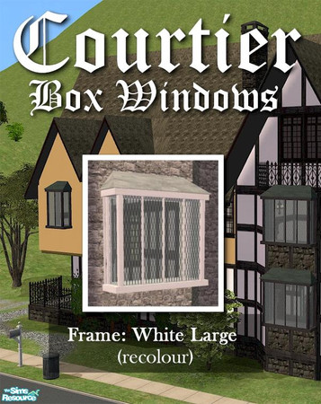 Sims 2 — Courtier Large FRAME (white) by Cyclonesue — This is the FRAME only (the glass is separate and can be mixed and