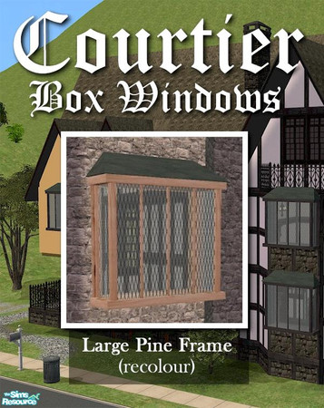 Sims 2 — Courtier Large FRAME (pine) by Cyclonesue — This is the FRAME only (the glass is separate and can be mixed and