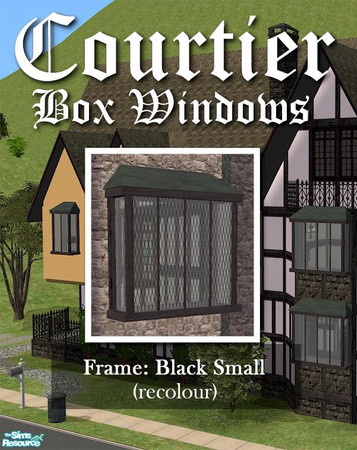 Sims 2 — Courtier Large FRAME (black) by Cyclonesue — This is the FRAME only (the glass is separate and can be mixed and