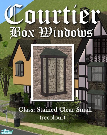 Sims 2 — Courtier Single GLASS (stained untinted) by Cyclonesue — This is the GLASS only (frame recolours are separate).