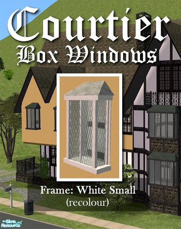 Sims 2 — Courtier Single FRAME (White) by Cyclonesue — This is a window FRAME (glass recolours are separate). Don't