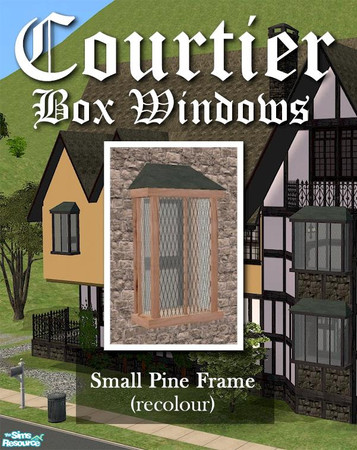Sims 2 — Courtier Single FRAME (Pine) by Cyclonesue — This is a window FRAME (glass recolours are separate). Don't forget