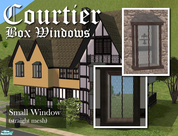 Sims 2 — Courtier Single Window Mesh (straight) by Cyclonesue — This is the MESH for the SINGLE TILE STRAIGHT window. You