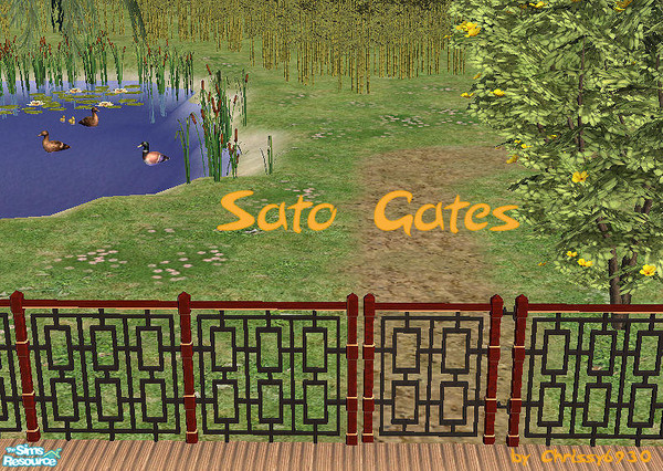 Sims 2 — Sato Gates by chrissy6930 — Sato gates in 5 different colors. Match my Sato fences.