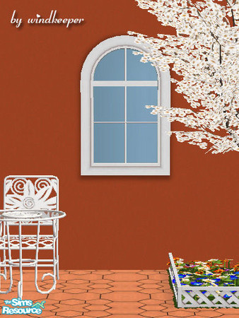 Sims 2 — Waterfront window short diagonal by Windkeeper — Diagonal version of Waterfront window short from this set.