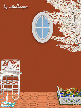 Sims 2 — Waterfront privacy window by Windkeeper — Uses all the colors of Waterfront window from this set and requires