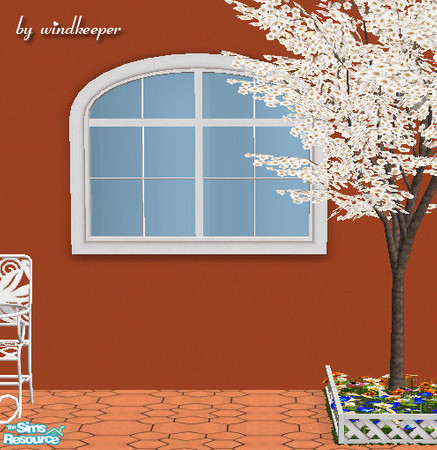 Sims 2 — Waterfront 2-tile short window by Windkeeper — Uses all the colors of Waterfront window from this set and