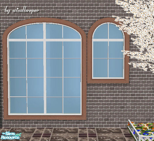 Sims 2 — Waterfront window - coffe white by Windkeeper — Frame recolor for Waterfront window. Will work for all the