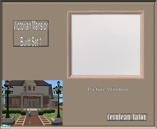 Sims 2 — Victorian Build Set 1 - Display Window by Cerulean Talon — Windows and doors feature deep textures in a rich