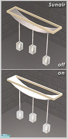 Sims 2 — Sunair T146 PMW Ceiling Lamp by Sunair — Sunair T146 PMW Ceiling Lamp (lightwood) of PMW Kitchen C - Mesh set.