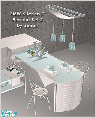 Sims 2 — PMW Kitchen C - Recolor set 2 by Sunair — PMW Kitchen C - Recolor set 2 (blue)