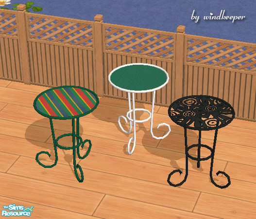 Sims 2 — Magnolia end table by Windkeeper — Magnolia end table. Linked to "Magnolia bench" for colors and