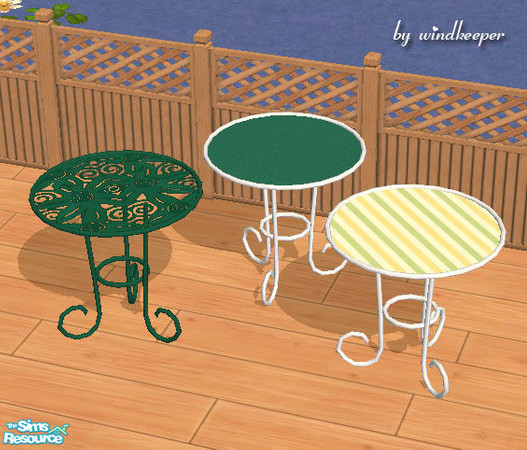 Sims 2 — Magnolia table by Windkeeper — *Updated Mar 8/06* Magnolia table. Linked to "Magnolia bench" for