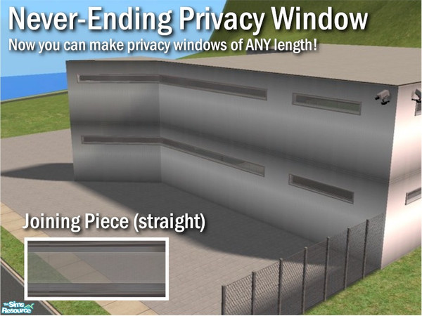 Sims 2 — Never-Ending Privacy Window - Middle by Cyclonesue — The joining middle straight piece. One of FOUR meshes