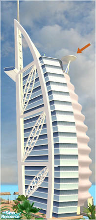 Sims 2 — Burj Al Arab - Architecture elements - helipad by senemm — A set of 8 huge architecture elements used in my Burj