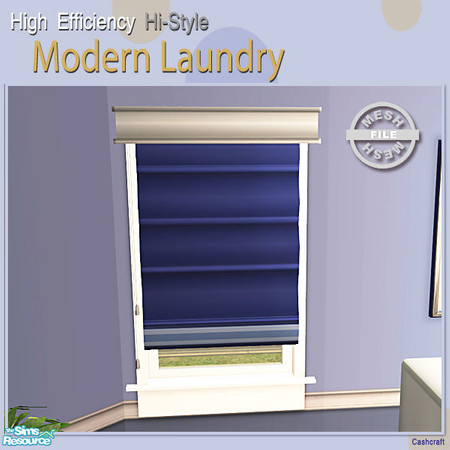 Sims 2 — Modern Laundry Extras - Shade Diagonal Mesh by Cashcraft — Now that you\'ve installed a \"Hi-Efficiency