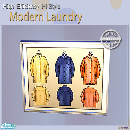 Sims 2 — Modern Laundry Extras - Picture Mesh by Cashcraft — Now that you\'ve installed a \"Hi-Efficiency Washer and