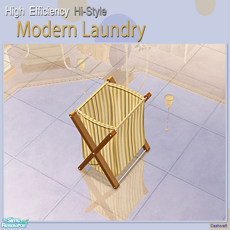 Sims 2 — Modern Laundry Extras - Hamper Recol by Cashcraft — Now that you\'ve installed a \"Hi-Efficiency Washer and
