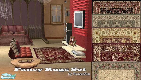 Sims 2 — Fancy Rugs Set by FrozenStarRo — Based on the Isotopia Rug Modulin 