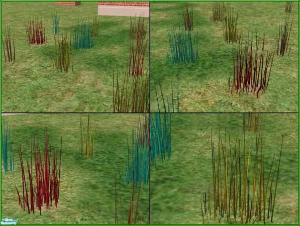 Sims 2 — 420 Grass Pack by Agent420 — These 10 grasses are recolors of Cyclonesue's "Urban Renewal: Larger Tuft of