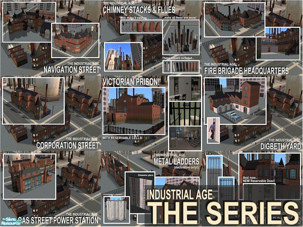 Sims 2 — The Industrial Age Series by Cyclonesue — Everything released for the Industrial Age series now available in a