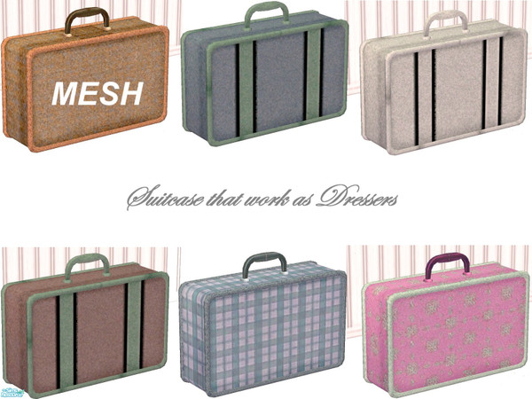 Sims 2 — Suitcases by Dgandy — Suitcases that work like a dresser. Perfect for those Romance Sims to keep close to the