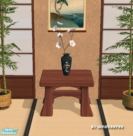 Sims 2 — Chodo coffee table by Windkeeper — <strong>- MASTER MESH -</strong> *Nov 27/06 updated to remove shine* Chodo