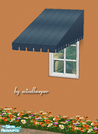 Sims 2 — Patio awning by Windkeeper — Place several awnings to make a patio cover. Cloned from Echo's doormat. Uses all