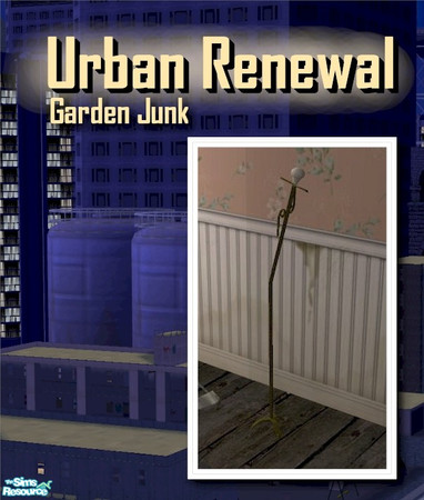 Sims 2 — Urban Renewal Broken Lamp by Cyclonesue — An unusable broken object for your garden junk. Find under