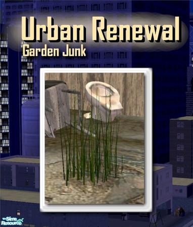 Sims 2 — Urban Renewal Larger Tuft of Grass by Cyclonesue — Some tufts of grass for your garden. Sims can walk through