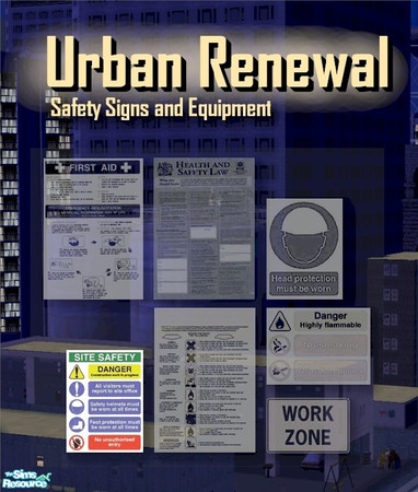Sims 2 — Site Safety Poster by Cyclonesue — A wall poster for your lots. TSRAA item - enjoy!
